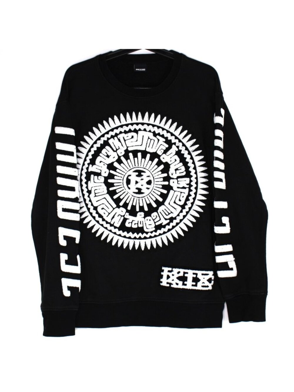 KTZ Kokon To Zai Mens Medium Chenille Spell Out Sweater RARE G1456